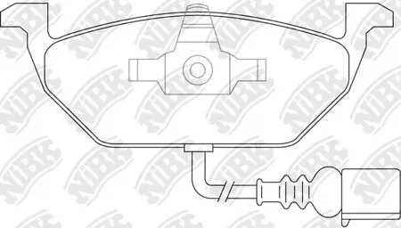 NIBK PN0148W Колодки торм.передние Audi A3 1.6-1.9TD 96-03, Skoda Octavia 1.41.6 96-00 с датч. изн.