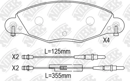 NIBK PN0184W Колодки торм.