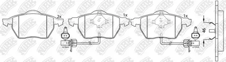 NIBK PN0188W Колодки торм.передние Audi 100,A6 91=>