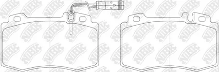 NIBK PN0196W Колодки торм.передние (MB W163 9805W220 9805W129) (с датчиком)