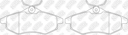 NIBK PN0207 Колодки торм.передние Citroen C2C3 1.1i1.4i1.4HDi 02>