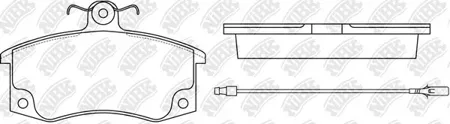 NIBK PN0223W Колодки Lada 110 1.5 [1995-...],