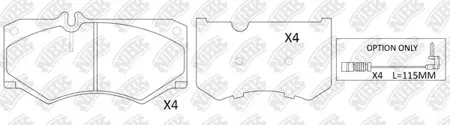 NIBK PN0254W Колодки торм.передние MB W461W463 3.04.0 92>