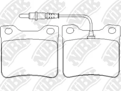 NIBK PN0265W Колодки Peugeot 406 2.0 2000 - 2004, Peugeot 607 2.2 2000 =>