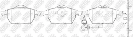 NIBK PN0300W Колодки торм.передние Audi A6 2.42.73.02.5TDi Quattro 01>