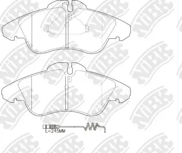 NIBK PN0301W Колодки Mercedes Sprinter 2-t 2000-2006