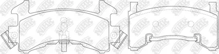 NIBK PN0307 Колодки торм.передние + задние Chevrolet BlazerCamaroMalibuMonte Carlo all <92