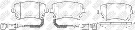 NIBK PN0330W Колодки торм.задние VW Phaeton 6.05.0TDi, Audi A6 4.2 02>