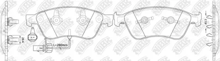 NIBK PN0351W Колодки торм.передние Audi A8 03-08