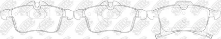 NIBK PN0355 Колодки торм.передние Opel Astra H 04=>