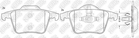 NIBK PN0358 Колодки торм.задние Volvo XC90 2.5iT3.0i T62.4 D5 02>