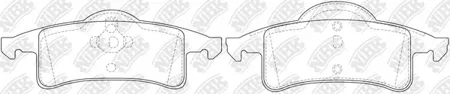 NIBK PN0425 Колодки торм.задние Jeep Grand Cherokee 4.04.72.7CDi 99-02