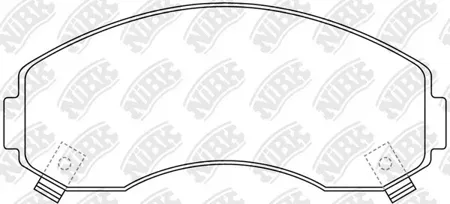 NIBK PN0433 Колодки торм.передние Kia K2500 2.5L 03-, K2700 2.7L 99-01