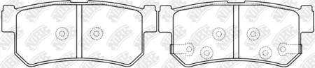 NIBK PN0440 колодки дисковые задние Daewoo Rexton , SsangYong Rexton 3.2i2.7XDi2.9D 02>