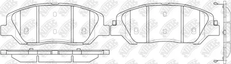 NIBK PN0446 Колодки торм.передние Hyundai Santa Fe (CM) 2.7 V62.0CRDi 05>