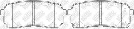 NIBK PN0457 Колодки торм.задние Hyundai H1 07=>