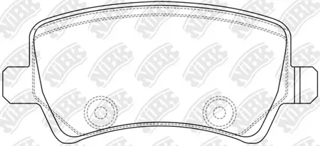 NIBK PN0463 Колодки торм.задние Volvo S60S80V70XC60XC70 07>