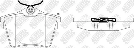 NIBK PN0468 Колодки торм.задние Peugeot 407 1.6-2.0HDi 04>