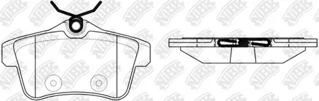 NIBK PN0473 Колодки торм.задние Peugeot 30085008 1.61.6HDi2.0HDi 09>