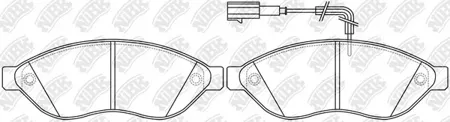 NIBK PN0474W Колодки торм.передние Citroen Jumper , Fiat Ducato , Peugeot Boxer 2.2HDi 06>