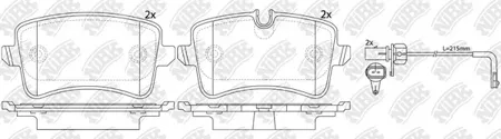 NIBK PN0478W Колодки торм.задние Audi A4, A5, Q5 07=>