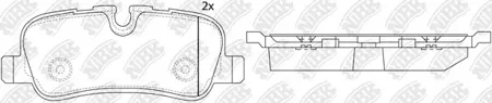 NIBK PN0485 Колодки торм.задние Land Rover Discovery Range Rover 4.4i V82.7TD V6 04>