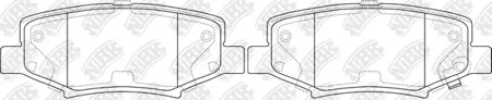 NIBK PN0497 Колодки торм.задние Dodge JOURNEY Nitro Jeep WRANGLER 06-