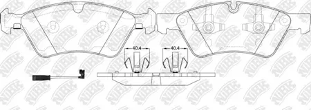 NIBK PN0500W Колодки торм.передние (MB W164 (ML)X164 (GL)W211W251 04) (с датчиком)