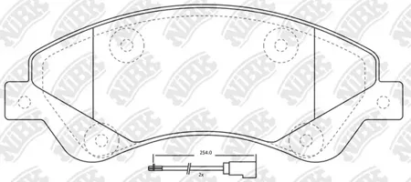 NIBK PN0505W Колодки торм.передние Ford Transit 06=>