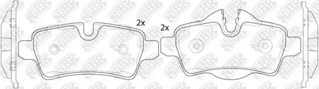 NIBK PN0509 Колодки торм.задние BMW Mini Cooper 1.3-1.6i1.6D 06>