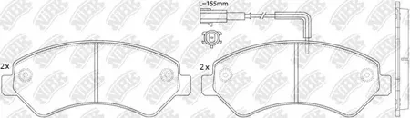 NIBK PN0516W Колодки торм.передние Citroen Jumper Fiat Ducato Peugeot Boxer 06=>