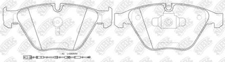 NIBK PN0518W Колодки диск. [Fr] BMW 320d 2.0 10- 320i 2.0 04-11 520i 2.2 03-10 730i 3.0 03-08