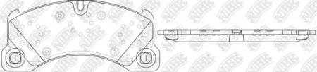 NIBK PN0529 Колодки торм.передние VW Touareg 3.2-3.6i3.0-5.0TDi 05>, Porsche Cayenne 4.5-4.8i 06>
