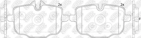 NIBK PN0547 Колодки торм.задние BMW F10,F11 3.5-5.0i3.5D 10>