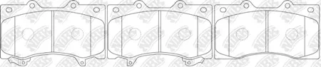 NIBK PN0555 Колодки торм.передние Nissan Patrol , Infiniti QX56 5.6 10>
