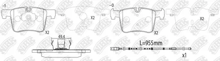 NIBK PN0558W Колодки торм. BMW F20F25F30F26