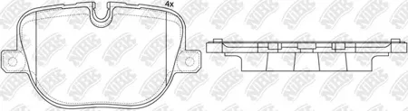 NIBK PN0566 Колодки торм.задние Land Rover Discovery , Range Rover III, Sport 09=>