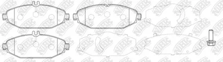 NIBK PN0574W Колодки торм. Mercedes W205 14- W213 16- передние L 175мм