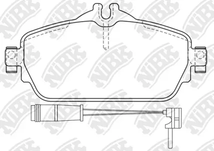 NIBK PN0576W Колодки торм.передние MB W205 C180 1.6-2.02.2CDI 14>