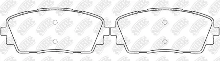 NIBK PN0580 колодки дисковыепередние Kia Picanto 1.01.2 11>