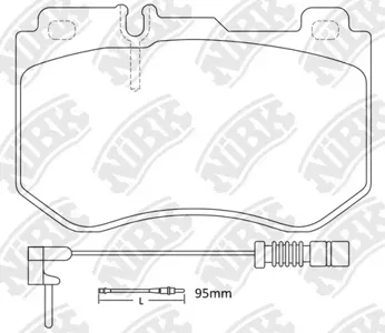 NIBK PN0584W Колодки торм. Mercedes W205 14- передние L 127.7мм