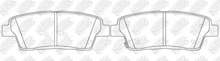 NIBK PN0649 Колодки торм.задние Hyundai Genesis (DH) (2014-2016), Kia Quoris (2012-2018)