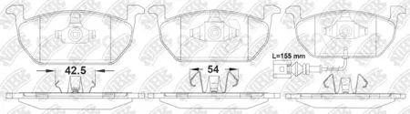 NIBK PN0699W Колодки торм.передние VW Golf 12- Skoda Octavia 13-