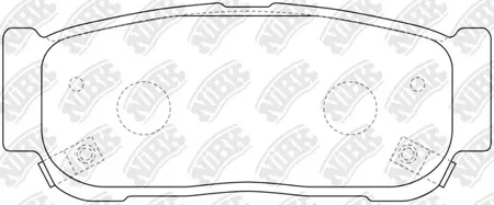 NIBK PN0797 Колодки торм.задние Kia Sedona 06> Sorento 03>, Hyundai Entourage 07>