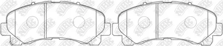 NIBK PN0822 Колодки торм.передние Isuzu D-Max 2.5DTD3.0D 07>