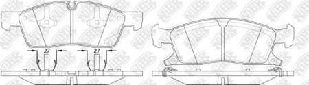 NIBK PN0833 Колодки торм.передние Jeep Grand Cherokee IIIIV 3.6 V65.7 V8 09>