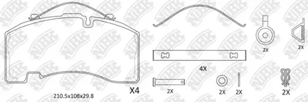 NIBK PN0917 Колодки торм.