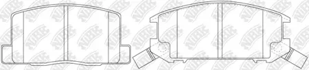 NIBK PN1276 Колодки торм.задние Toyota MR2 1.6i-2.0i 84>