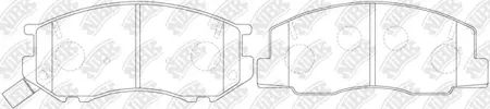 NIBK PN1328 Колодки торм.передние Toyota Liteace 1.3-1.8D 82>