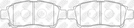 NIBK PN1471 Колодки торм.передние Toyota Yaris 1.01.31.51.4D 99>